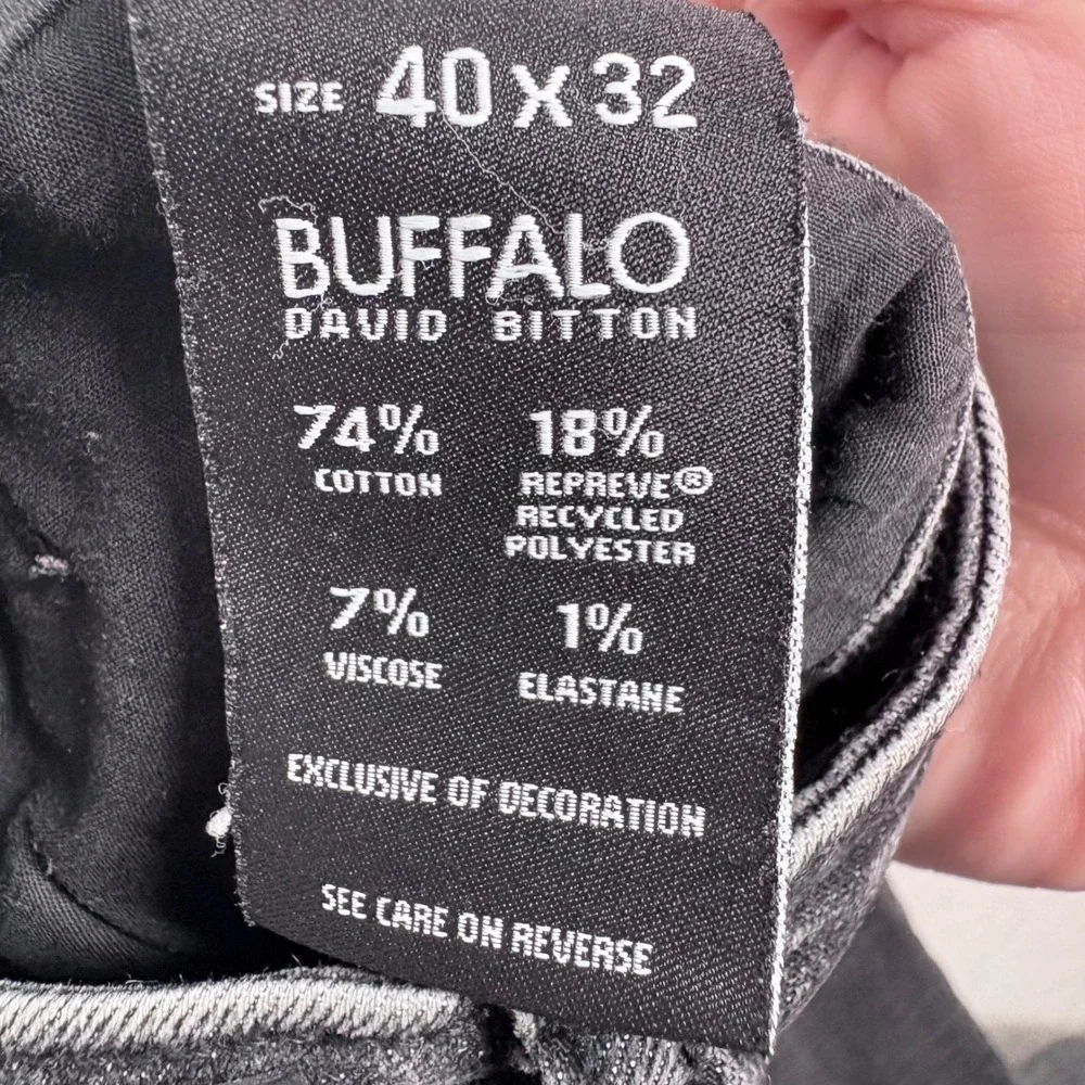Buffalo David Bitton Jackson Straight Jeans Dark Wash Men 40x32 Measures 38x29